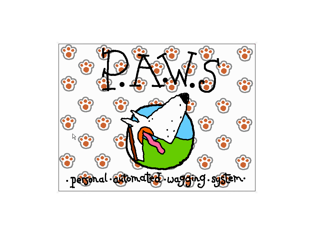 Title screen of P.A.W.S.: Personal Automated Wagging System