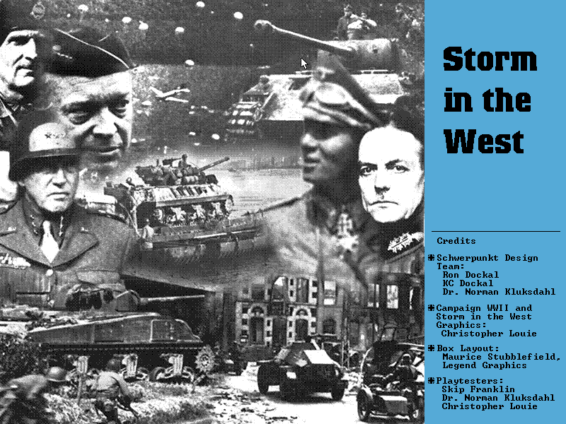 Title screen of Storm in the West