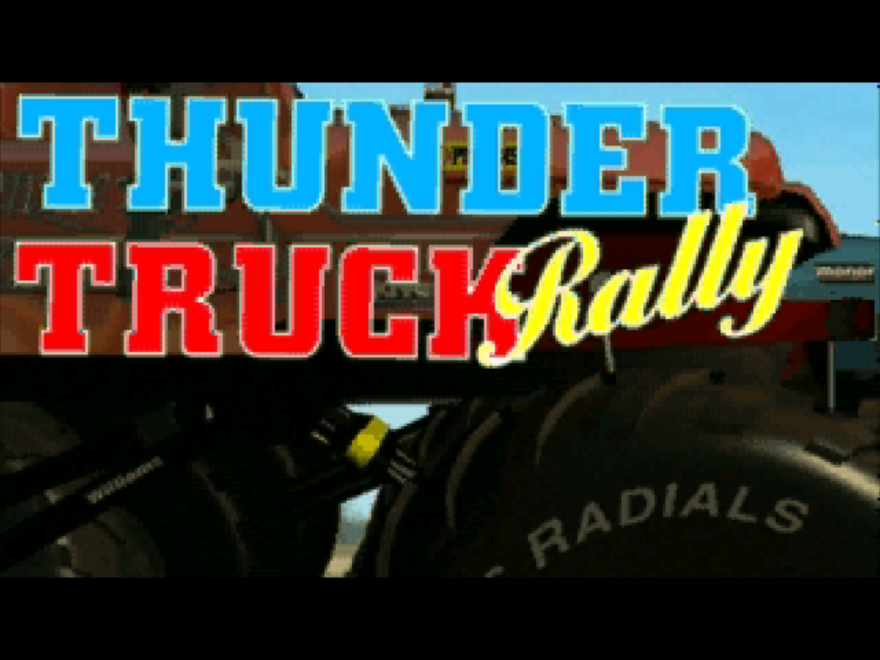 Title screen of Thunder Truck Rally