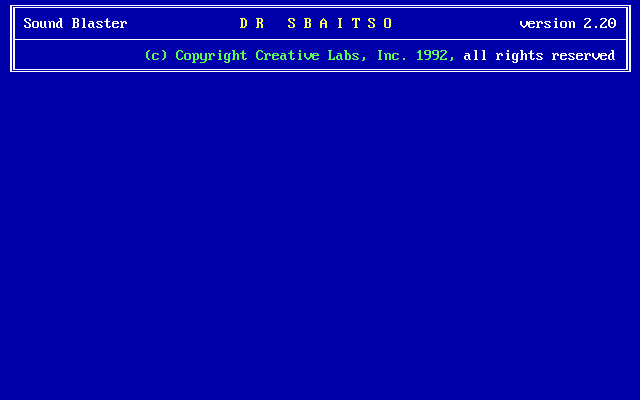 Title screen of Dr Sbaitso