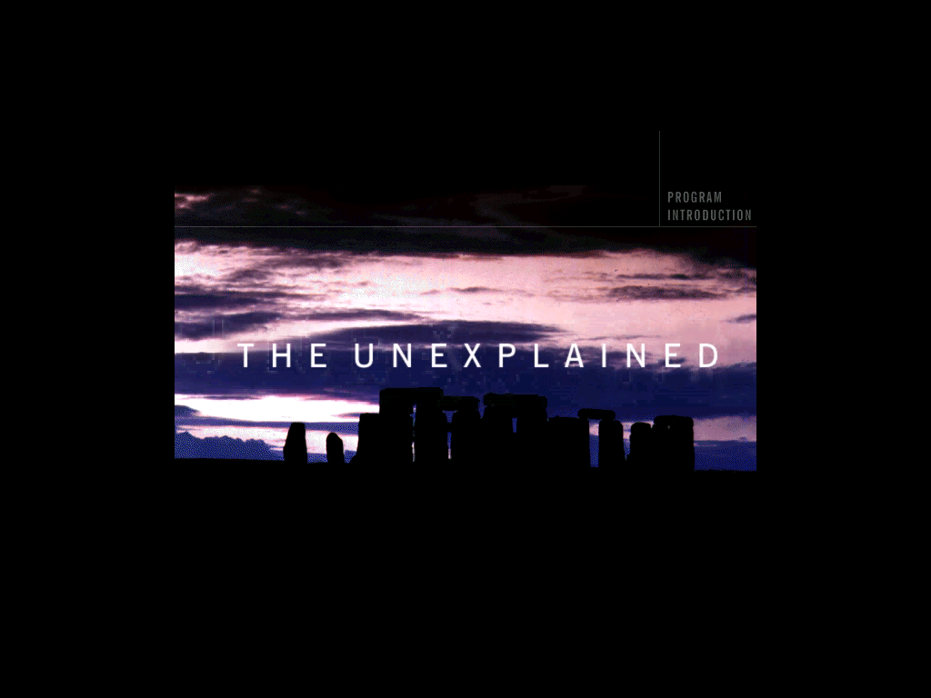 Title screen of The Unexplained