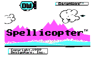 Title screen of Spellicopter