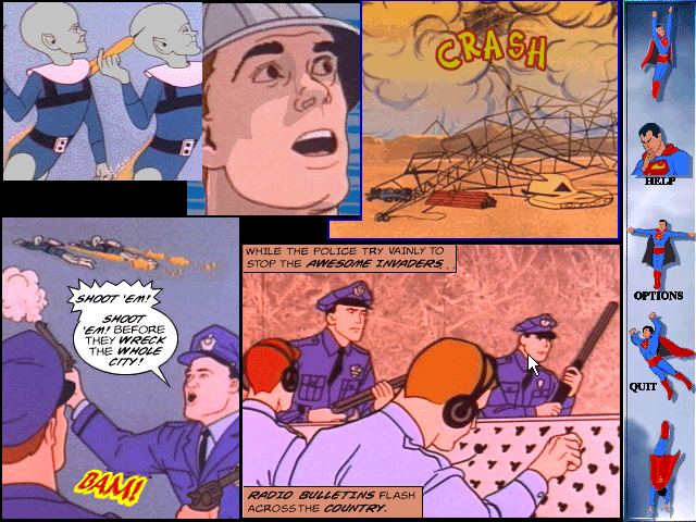 Gameplay of Superboy: Spies from Outer Space