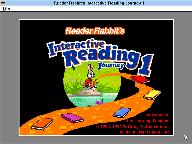 Title screen of Reader Rabbit's Reading Journey 1