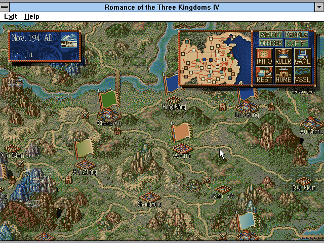 Gameplay of Romance of the Three Kingdoms IV: Wall of Fire