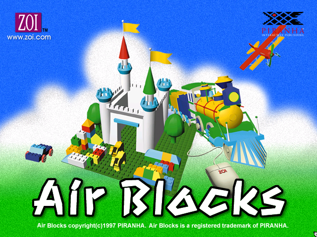 Title screen of Air Blocks
