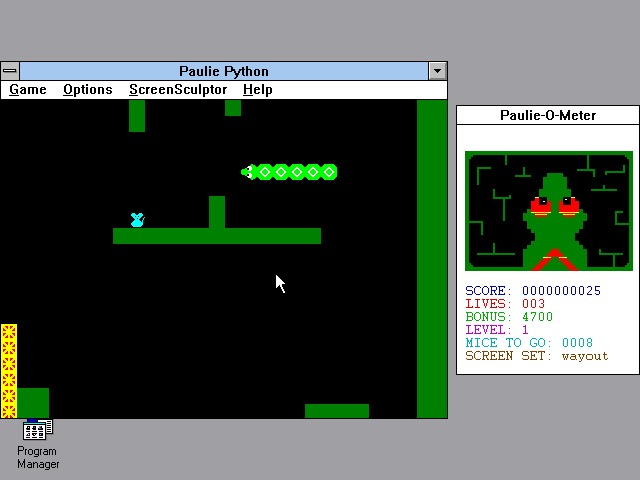 Gameplay of Paulie Python