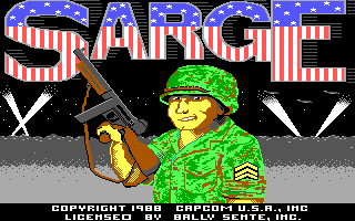 Title screen of Sarge