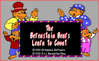 Title screen of The Berenstain Bears: Learn to Count