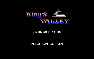 Title screen of King's Valley