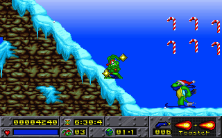 Gameplay of Jazz Jackrabbit: Holiday Hare 1994