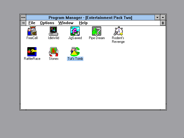 Title screen of Microsoft Entertainment Pack 2