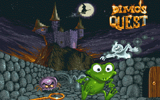 Title screen of Dimo's Quest