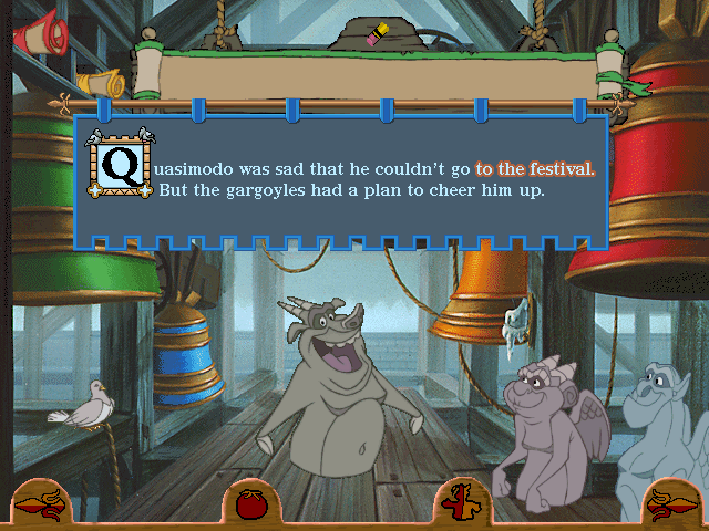 Gameplay of Disney's Animated Storybook: The Hunchback of Notre Dame