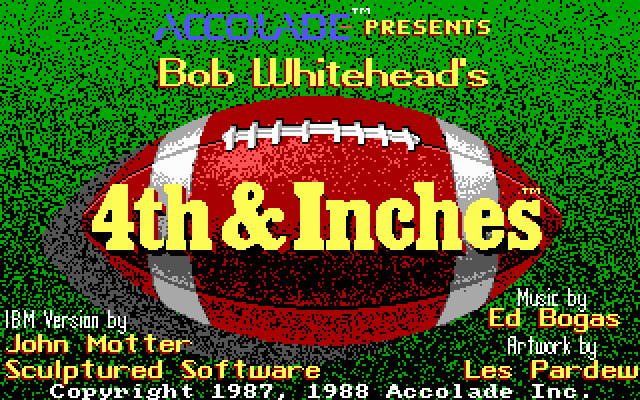Title screen of 4th & Inches