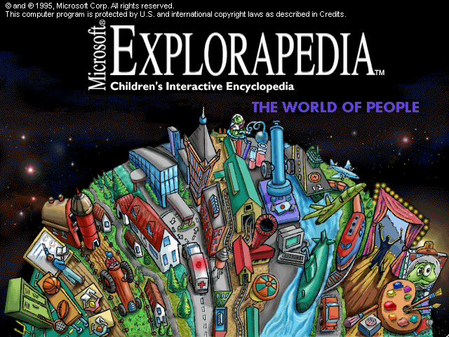 Title screen of Microsoft Explorapedia: The World of People