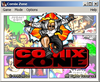 Title screen of Comix Zone