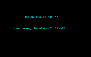 Title screen of Bowling Champ!!