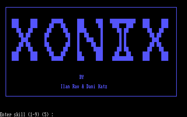 Title screen of Xonix