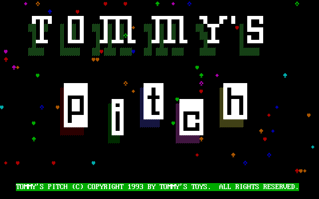 Title screen of Tommy's Pitch