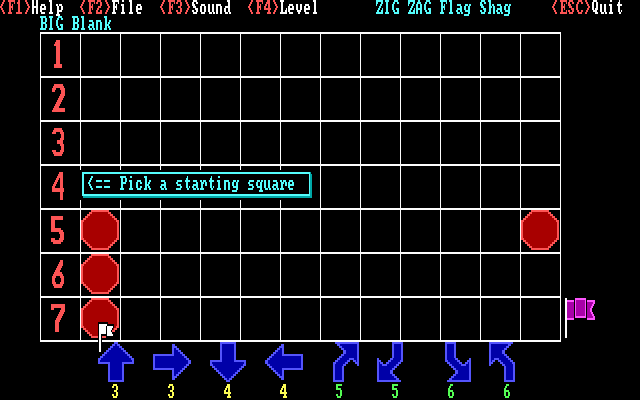 Gameplay of Zig Zag Flag Shag