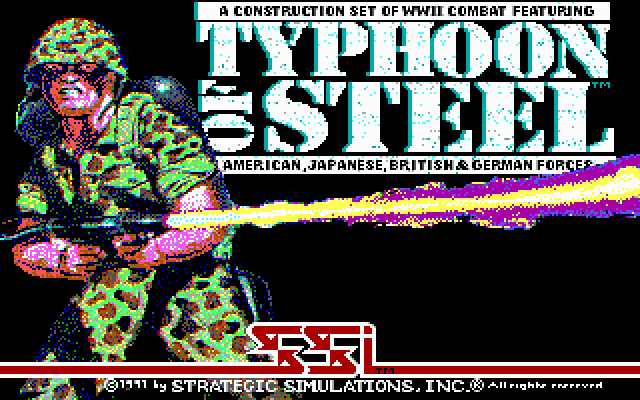 Title screen of Typhoon of Steel