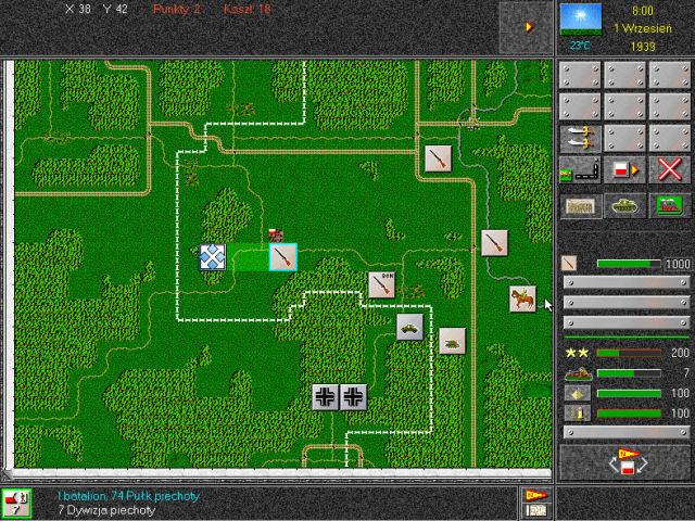 Gameplay of Fall Weiss 1939