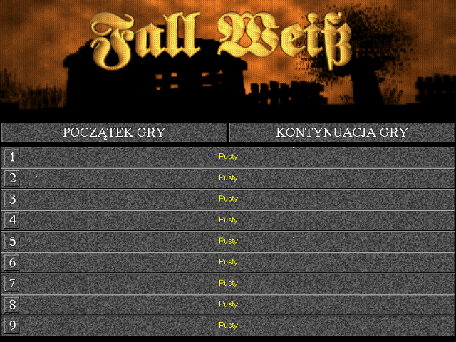 Title screen of Fall Weiss 1939