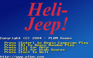 Title screen of Heli-Jeep