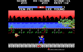 Gameplay of Yie Ar KungFu 2