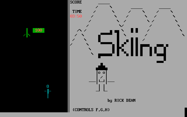 Title screen of Skiing (1984)