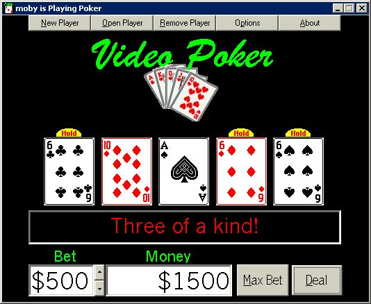 Gameplay of Video Poker