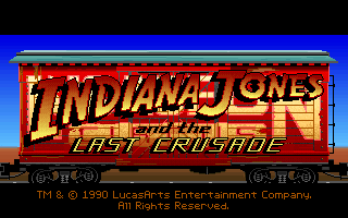 Title screen of Indiana Jones and the Last Crusade: The Graphic Adventure
