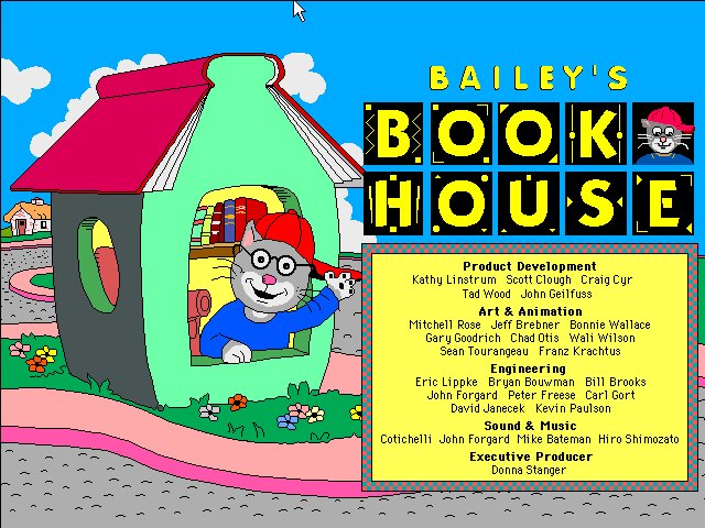 Title screen of Bailey's Book House