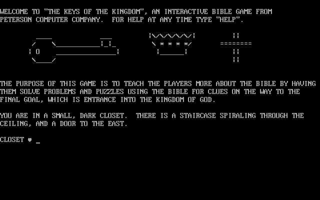 Title screen of Keys of the Kingdom