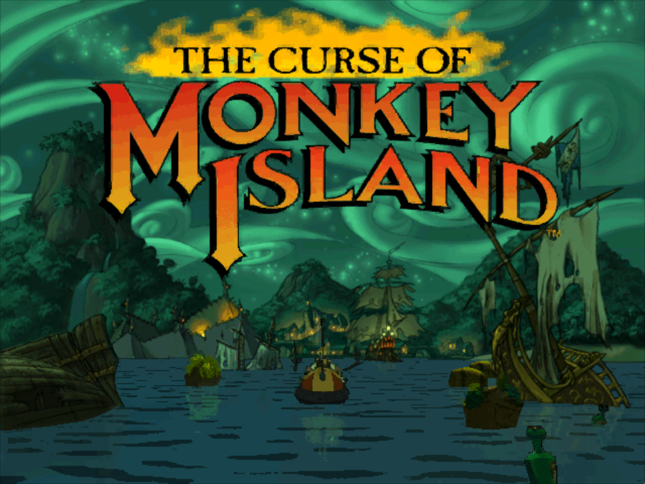 Title screen of The Curse of Monkey Island