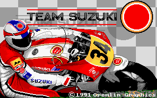 Title screen of Team Suzuki