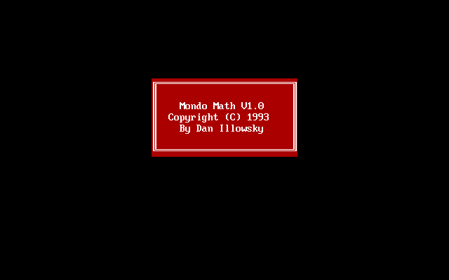 Title screen of Mondo Math