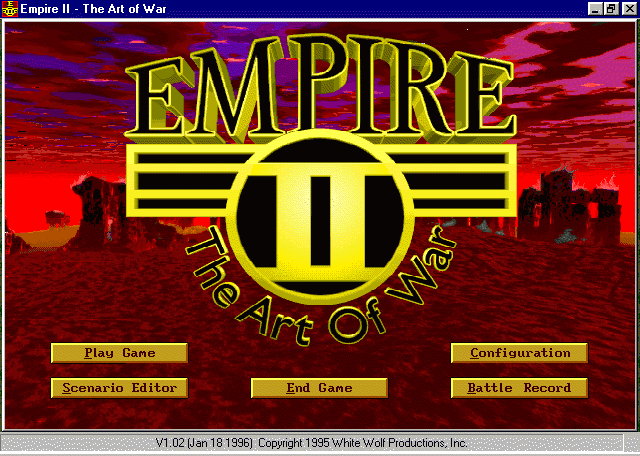 Title screen of Empire II: The Art of War