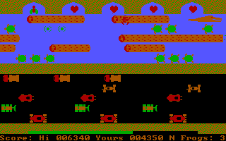 Gameplay of Frogger