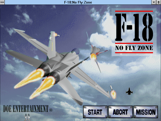 Title screen of F-18: No Fly Zone