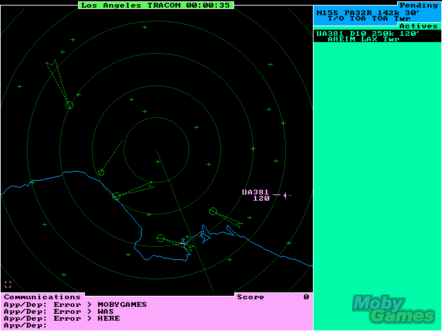 Gameplay of Tracon: Air Traffic Control Simulator