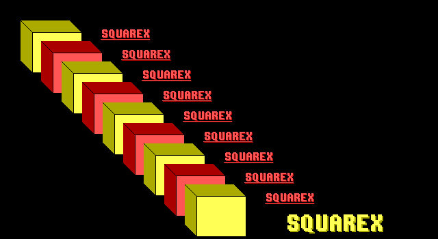 Title screen of Squarex