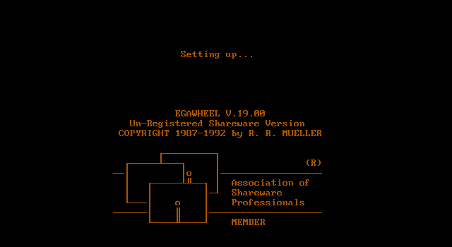Title screen of EGAWHEEL