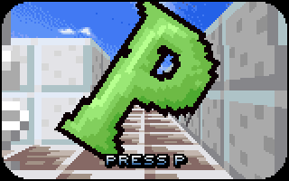 Title screen of P