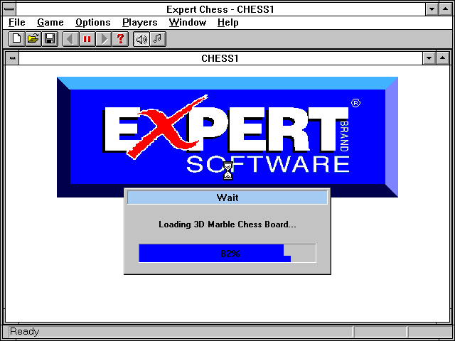 Title screen of Expert Chess