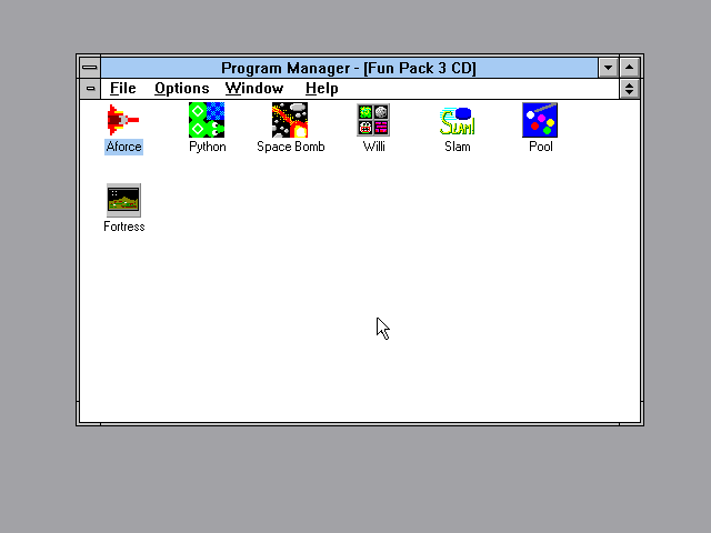 Title screen of Fun Pack 3