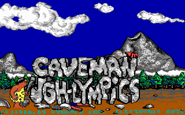 Title screen of Caveman Ugh-lympics