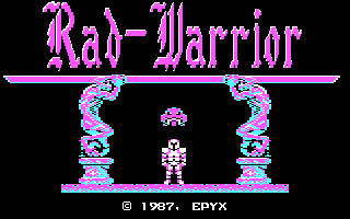 Title screen of Rad Warrior