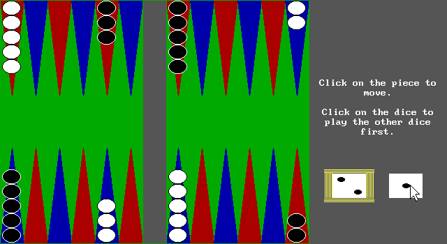 Gameplay of Backgammon (1991)